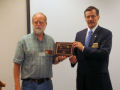 Bob received the Area Toastmaster of the Year award from Area Governor, Rick Holtmeier.