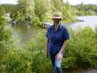 Sarah stand on a island at Lake Shagawa, Ely Minnesota.