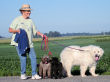 Sarah, Honey Bear, Pilgrim and Truffles out for a walk.