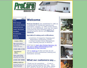 Home page of ProCare Services Inc of Cokato, Minnesota.